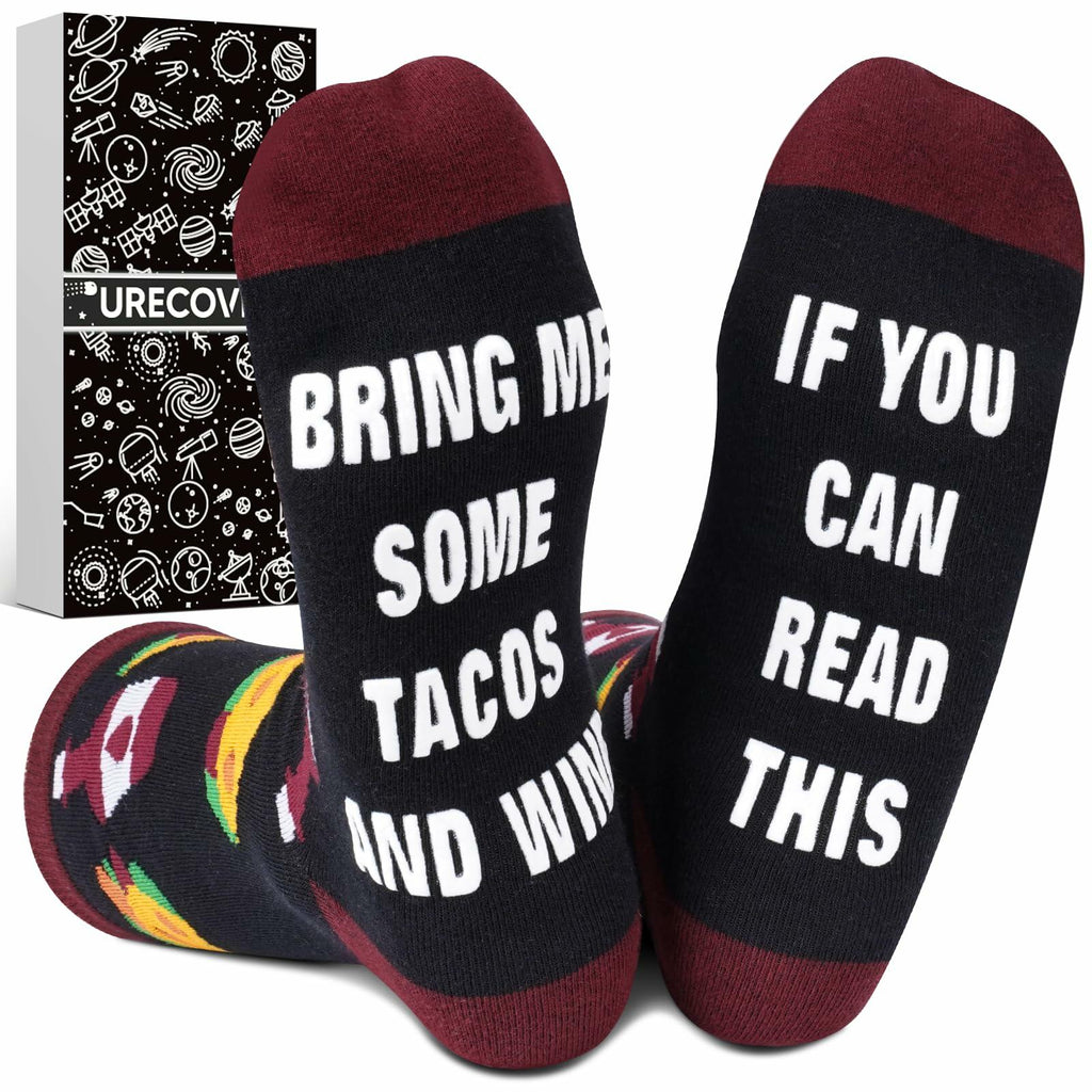 "Bring Me Tacos and Wine" Socks